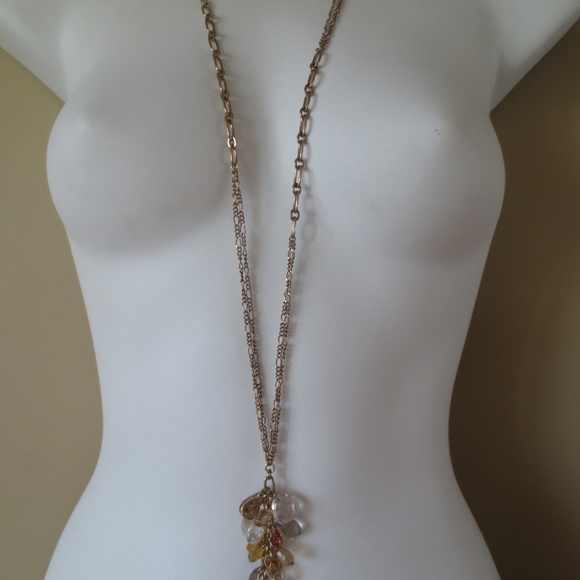 Ann Taylor LOFT Harvest Cluster Pendant Necklace - Picture 3 of 4
